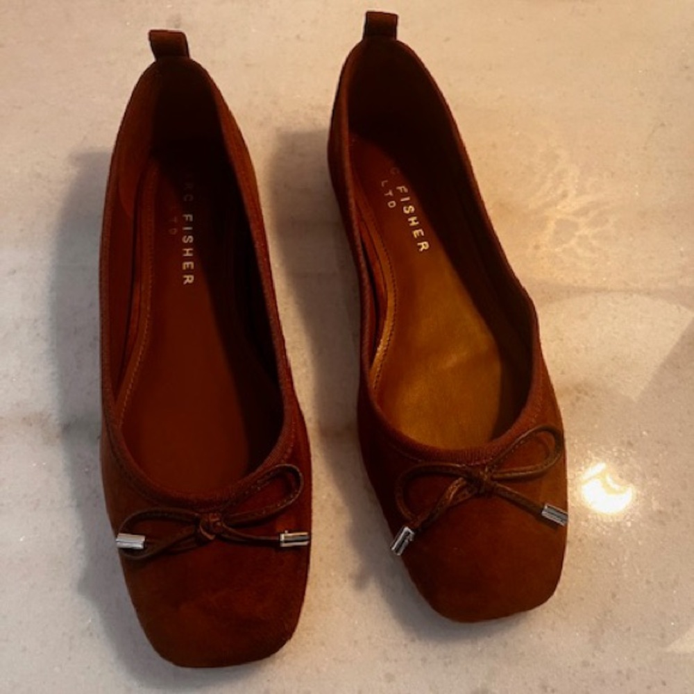 Marc Fisher Women's Brown Suede Flats